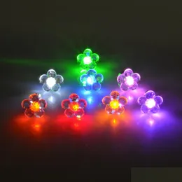 Stud Stud Earrings Wholesale Flower Shape Led Earring Light Up Bling Ear Studs Dance Party Channel Drop Delivery Jewelry Earrings Dh3Um