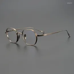 선글라스 프레임 kameman 순수 티타늄 안경 남성을위한 프레임 KMN9917 남성 한국 다각형 근시 처방 광경 안경 여성