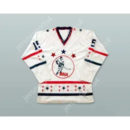 Custom WHA 1972-73 Michael Parizeau 15 올스타 화이트 하키 저지 새로운 상단 스티치 S-M-L-XL-XXL-3XL-4XL-5XL-6XL