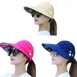Wide Brim Hats Uv For Sun Hat Women Foldable Travel Folding Summer Casual
