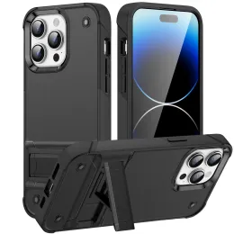 Rugged Armor Phone Hülle für iPhone 15 14 Pro Max Plus 13 12 Samsung S23 Fe Moto G 5G Power Google Pixlel 8 Pro TPU Stoßstange Hard Kickstand Back Cover