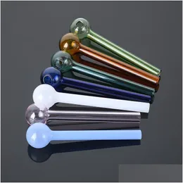 Smoking Pipes 4 Inch Skl Cool Pyrex Glass Oil Burner Pipe Straight Tube Tobacco Mini Spoon Hand Colorf Sw37 Drop Delivery Home Garden Dhb0M