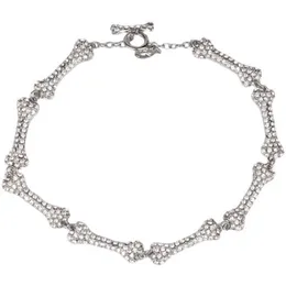 charming classic eightsection bone necklace full of diamonds flashing diamonds fivesection bone saturn necklace european and ameri2373