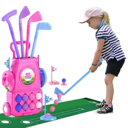 Electric RC Aircraft Toddler Golf Set Clubs dla dzieci z 6 piłkami 4 patyki 2 Pracuj do otworów i zabawki na matę dla 3 5 lat dziewcząt 231205