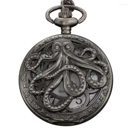 Pocket Watches Deep Sea Monster Octopus Cthulhu Quartz Watch Antique Bracelet Waist Chain Pendant Accessories Gifts For Men And Women