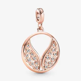 100 ٪ 925 Sterling Silver Me Burning Wings Medallion سحر تناسب سوار السحر الأوروبي الأصلي