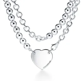 Pendanthalsband varumärkesdesigner Ny kvalitet 925 Sterling Silver Necklace Tamnplatta smycken present L221011242P