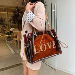 Sacs de soirée Sac à main de luxe Designer Brown Bandbody Seau pour femmes Haute capacité Shopping Sac fourre-tout Jelly Purse Messeng288c