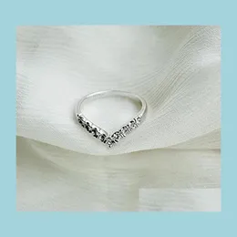 Bandringe Ring für Frauen Charming Schmuck geformt glänzende Kristallrhinestones eingelegte Frau Drop Lieferung DHTXW