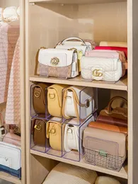 Storage Holders Racks Handbag Box Divider Shelf Bag Rack Wardrobe Finishing Cabinet Partition Display Case 231204