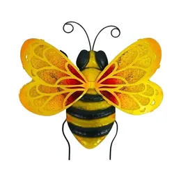 Bumble Bee Garden Accents Yard Fence 3d Sculpture Ornaments Wall Home Hanging Decorative Objects & Figurines234L