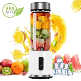 BPA USB Şarj Edilebilir Smoothie Blender Pil Kişisel 380ml Cam Smoothie Blender Meyve suyu kolay küçük portable263k