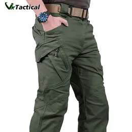 Herren Hosen Taktische Fracht Männer Im Freien Wasserdichte SWAT Kampf Military Camouflage Hose Casual Multi Tasche Männliche Arbeit Jogger 5XL 231204