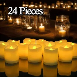 24PC LED Flameless Tea Light Tealight Candle Wedding Decoration Battery 210310275Q