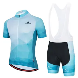 2022 Light Blue Summer Pro Cycling Jersey Set Breathable Team Racing Sport Bicycle kits Mens Short Bike Clothings M36259k