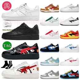 Scarpe casual di lusso Bapestar A Bathing Ape Skateboard SK8 per uomo Scarpe da donna stella Pelle verniciata Bianco BlueShark Nero Blu Pelle scamosciata Scarpe da ginnastica SK8 dhgate 36-47