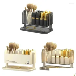 Förvaringslådor fack Makeup Desktop Cosmetic Box For Lipstick Jewerly Brush Drop Delivery Home Garden Hushållningsorganisation DHXZU