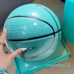 핑크 농구 스타도 내구성있는 실내 야외 성인 표준 크기의 공 티반 블루 생일 선물