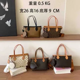 2024 High quality women's leather handbag two-piece wallet shoulder bag shopping handbag wallet crossbody bag zero wallet two-piece set