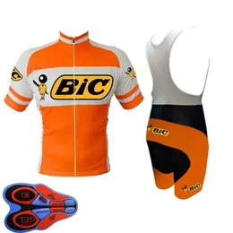 BIC Team Bike Cycling Jersey BIB Shorts 2021 Summer Szybkie suche męskie MTB Rowerowe zestawy wyścigowe drogowe S256V Outdoor S256V