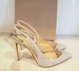 2021s Women Wedding sandal birde dress heel,Brand woman luxury shoes red sandals Optisexy PVC glitter high heels pumps shoe sexy pointed pump8691076