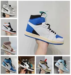 Mens 1 high OG basketball shoes 1s University Blue electro orange dark mocha bred shadow UNC men women Sneakers trainers4083653
