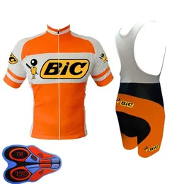 BIC Team Bike Cycling Jersey BIB Shorts 2021 Summer Szybkie suche męskie MTB Rowerowe zestawy wyścigowe drogowe S2344