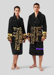 Men's Robes High Quality Cotton Men Women Bathrobe Sleepwear Long Robe Designer Letter Print Couples Sleeprobe Nightgown Winter Warm Unisex 998