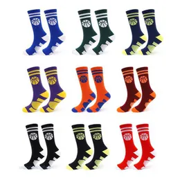 Herrensocken, Strumpfwaren, Herren-Basketball, trendige Marke, personalisierter Fußballdruck, mittellang, Sport, Outdoor, Laufen, schweißabsorbierende lange Socken