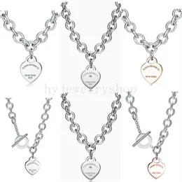 T designer heart tag pendant Necklace bracelet stud earrings 925 sterlling silver jewelry Female women Design Luxury Wedding Party246c