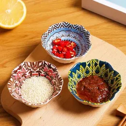 Piatti Uso domestico Piatto per snack Salsa e aceto Ceramica Piatti in ceramica Colore sottosmalto per immersione giapponese