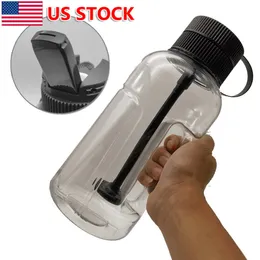 9 inch Handheld Hookah 1000ml Plastic Portable Water Pipe Bottle Bong Outdoor Gym Travel