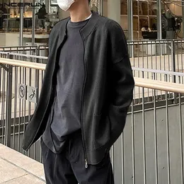 Erkek Ceketler Incerun-Cardigan Bir Mançes Sulfpour Homme Vetement Style Coreen Avec Fermeture Eclair Style Street Giyim S-5XL 231205