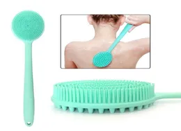 Silikon Body Brush Long Handle Back Brush Exfoliator Soft Brestles Massage Scrubber Dusch Brush Bading Tools Accessories9178602