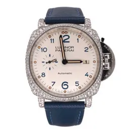 Luxury Watches Mens Paneraiis Wristwatches Luminor Due 42mm Men's Steel Automatic Watch Diamond Pam00906 Automatic Mechanical Watches Full