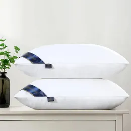 Travesseiro branco salto de volta cor sólida macio confortável quarto cama sono 5star el casa único adulto cama 231205