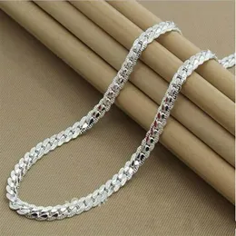 High Quality Brand New Womens Mens Male Female 925 Sterling Silver Figaro Chains Necklace Necklaces Pendant Chain Link Pendants KX217G