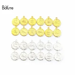 BoyuTe 12 peças conjunto 10 conjuntos lote metal latão mix 12mm amuletos do zodíaco para fazer jóias diy acessórios de joias feitos à mão parts236o