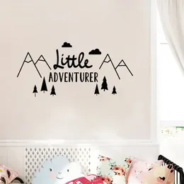 Wall Decor Little Adventurer Home Wall Decal Sticker Nordic Style Adventure Vinyl Wall Stickers For Kids Room Baby Room Nursery Wallpaper 231204