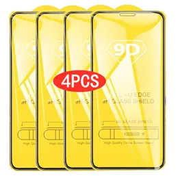 10PC Cell Phone Screen Protectors 9D Full Cover Tempered Glass for iPhone 14 13 12 11 Pro Max Protective Glass for iPhone X XS 7 8 6S Screen Saver 231205