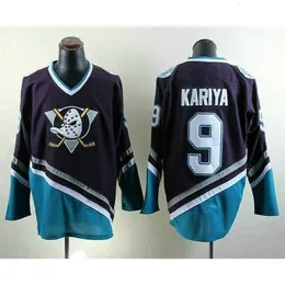 Andere Sportartikel Vintage Mighty Ducks Eishockey-Trikots 9 Paul Kariya Jersey genäht 231204