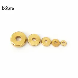 BoYuTe 100Pcs 3MM 4MM 5MM 6MM 7MM 8MM 10MM 12MM Round Metal Brass Diy Loose Spacer Beads for Jewelry Making286I