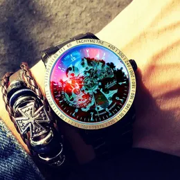 orologi di design orologi Nuovo orologio meccanico di marca da uomo Orologio da uomo completamente automatico Scava fuori Dio da uomo impermeabile Tritium Air Tide Svizzera