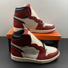 1s Zapatos de baloncesto altos Chicago Red Jumpman 1 Zapatos de diseñador Zapatillas de deporte con caja original