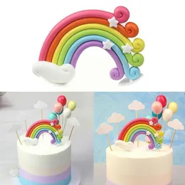 Other Festive & Party Supplies Rainbow Cake Toppers Flags Decor Kids Girl Birthday Topper Baking Dessert Top Cupcake Wedding Decor2440