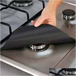 Peças de panelas Fogão a gás Protetor Fogão Er Liner Clean Mat Pad Stovetop Burner Alta Temperatura Resistente Tapetes de Cozinha Acessórios D HJ9A