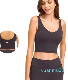 Tank Tops Soft Fabric Back Yoga Bra Solid Color Sports Bras Shockproof Running Vest Sexy Gym Clothes Women Underwear