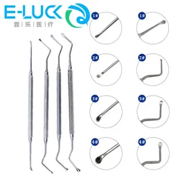 Outros itens de beleza de saúde 1 Pcs Curetas de osso dental Limpeza de dentes Profissional Aço inoxidável Instrumentos de cirurgia de ponta dupla 231204