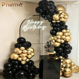 Other Festive Party Supplies Gold Black Balloon Garland Arch Kit Confetti Latex Happy 30th 40th 50th Birthday Party Balloon Decorations Adults Baby Shower 231205