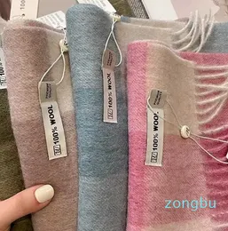 Scarves Small Wool Checkerboard Versatile Scarf For Women Fashion Soft Thicken Winter Warm Shawl Wrap Bandana Blanket